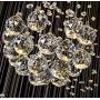 12-Light Modern Raindrop Crystal Chandeliers Living Room Spiral Staircase Lighting Crystal Balls Large High Ceiling Light Fixture for Hallway Foyer 102''