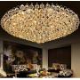 A Million Luxury Crystal Chandelier Flush Mount 31.5'' Modern Minimalist Design Pendant 15-Light Ceiling Light Fixture for Living Room Bedroom Restaurant Kitchen Lobby, E12 Socket