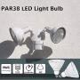 JULLISON 4 Packs PAR38 LED Bulb, 120V/13W/980Lumens/40 Degrees Beam, 90W Equivalent, 3000K Warm White, CRI80, Dimmable, Glass Lens, Outdoor Flood, E26 Base, UL