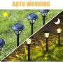 GIGALUMI Solar Pathway Lights Outdoor, Wireless LED Solar Garden Lights, Waterproof Solar Path Lights for Outdoor Patio, Yard, Walkway, Lawn. (6 Pack)