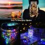 ANJAYLIA 2 in 1 Warm White & Multicolor 33ft 100 LED Fairy Lights, USB Powered Plug-in Powered Waterproof String Lights with Remote Timer Adapter for Bedroom Garden Wedding Party Christmas Decorations