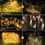 Kolpop Solar String Lights Outdoor, 79ft 240 LED 8 Modes Solar Fairy Lights Outdoor Waterproof Solar Rope Lights Outdoor Waterproof Led for Patio Yard Christmas Trees Wedding Party (Warm White)