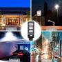 Dailyart LED Solar Street Light Solar Powered with Remote Control and Motion Sensor Weatherproof Dusk to Dawn Bright Outdoor Seculity Lights for Yard, Garden, Basketball Court, 6000K, IP65, 90W