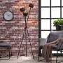 Archiology Black Modern Floor Lamp ,with 3 Matte Black Globe Head and Interwining Tripod Legs-Metal Tripod Floor Lamp for Mid-Century Living Room and Bedroom Archiology Black Modern Floor Lamp ,with 3 Matte Black Globe Head and Interwining Tripod Legs-Metal Tripod Floor Lamp for Mid-Century Living Room and Bedroom