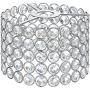 Crystal Lamp Shade Ceiling Light Shade Fitting for Living Room, Bedroom and Bathroom, Warm White, Bulb Not Included (Silver, 7 x 7 x 4.3 Inch)