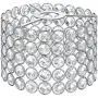 Crystal Lamp Shade Ceiling Light Shade Fitting for Living Room, Bedroom and Bathroom, Warm White, Bulb Not Included (Silver, 7 x 7 x 4.3 Inch)