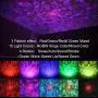 LUNSY Starry Night Light Projector 3 in 1, Built-in Music Speaker, LED Nebula Cloud/Moving Ocean Wave Projector for Bedroom Birthday Ambiance Party