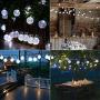 Joomer 2 Pack Globe Solar String Lights, Upgraded 20ft 30 LED Solar Patio Lights, Waterproof & 8 Modes for Patio, Garden, Gazebo, Yard, Outdoors (White)