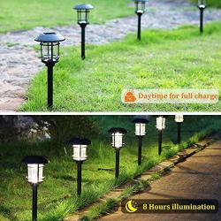 MAGGIFT 6 Lumen Solar Powered Pathway Lights, 6 Pack Outdoor Landscape Lights, Waterproof Solar Garden Lights for Lawn, Patio, Yard, Walkway, Deck, Driveway, Warm White