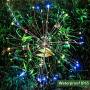 Solar Garden Lights Solar Firework Lights Solar Powered String Light with 2 Lighting Modes Twinkling and Steady-ON for Garden, Patio, Yard, Flowerbed, Parties (Colorful)