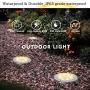 Azuunye Solar Ground Lights Outdoor - 8 Led Solar Garden Lights Outdoor,In-Ground Disk Solar Lights Waterproof Decorate for Pathway, Landscape, Yard, Lawn (Warm White 4 Pack)
