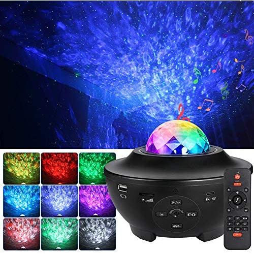 LITAKE Star Projector,Galaxy Star Projector for Bedroom,Christmas Star Night Light with Bluetooth Music Speaker,Sound Activated Ocean Weave Projector Night Light for Bedroom.