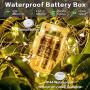 JMEXSUSS Remote Lights Battery Operated, 2 Pack Twinkle Battery Lights with 8 Modes, Warm White Fairy Lights Remote for Bedroom, Christmas, Parties, Wedding, Centerpiece, Decoration