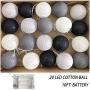 Gladworts Decorative String Lights for Living Room Globe Grey Bedroom Decor Balls, Battery Operated Indoor Light for Home Decor, 10ft