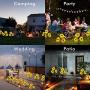 Outdoor Solar Garden Stake Lights,Upgraded LED Solar Powered Light with 3 Sunflower, Waterproof Solar Decorative Lights for Garden, Patio, Backyard