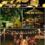 Solar String Lights Outdoor , 50LED Globe Fairy Waterproof Lights , 8 Mode 7M/24Ft Indoor/Outdoor Solar String Lights for Garden, Patio Yard, Home ,Christmas ,Parties ,Wedding (Warm White)