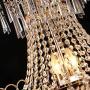 LITFAD Gold Crown Shaped Chandelier Luxurious Style Clear Crystal Pendant Light Modern LED Hanging Lights for Living Room Villa Dining Living Hotel Restaurant - 19.5& (50 cm) Wide