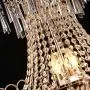 LITFAD Gold Crown Shaped Chandelier Luxurious Style Clear Crystal Pendant Light Modern LED Hanging Lights for Living Room Villa Dining Living Hotel Restaurant - 19.5& (50 cm) Wide