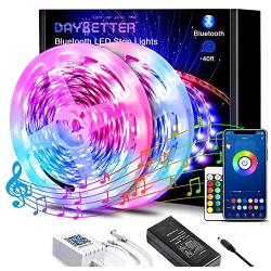 Daybetter LED Lights for Bedroom, Bluetooth Led Lights 40ft Led Strip Light