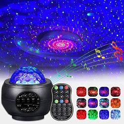 Starlight Night Light Projector, Multi-Mode Projector lamp with Blue-Tooth Music Speaker, Room Decoration/Christmas Party/Family Vacation/Ceiling Wall Atmosphere Light Suitable for Children/Adults