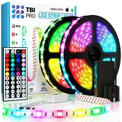 TBI Pro LED Strip Lights 32.8ft - Outdoor RGB Led Strip Lights with Waterproof Color Changing Super-Bright 5050 LED - Flexible Led Rope Lights for Bedroom Kitchen Living Room Bar Desk Home Decoration