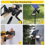 Motion Sensor Solar Light Outdoor, Dusk to Dawn Wireless Security LED Flood Light, 6000K Very Bright, Solar Powered Landscape spot Lights Waterproof for Garden/Driveway/Porch, EMANER (1-Pack)