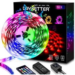 Daybetter LED Strip Lights 25ft, Music LED Lights for Bedroom Home Party