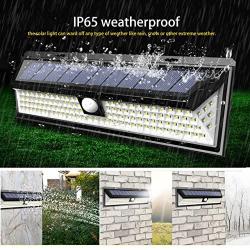 Facaimo LED Lights Outdoor Security Night Light LED Solar Lights Outdoor 126 LEDs Solar Powered Security Lights, Wireless Light Sensor&Motion Sensor Light 270° Wide Angle for Front Door, Garage, Yard