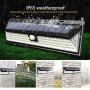 Facaimo LED Lights Outdoor Security Night Light LED Solar Lights Outdoor 126 LEDs Solar Powered Security Lights, Wireless Light Sensor&Motion Sensor Light 270° Wide Angle for Front Door, Garage, Yard