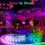 Segrass LED Strip Lights Music Sync, 5050 RGB Music Sync Color Changing RGB Lights with 40keys Music Remote Controller, LED Lights for Bedroom Party Home Decoration (16.4ft)