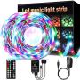 LED Strip Lights,YLCVBUD 32.8ft 3528 SMD RGB Rope Lights Music Sync Color Changing, Rope Light 600 SMD, IR Remote Controller Flexible Strip No White for Home Party Bedroom Party Indoor