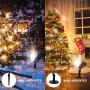 ZHUPIG Christmas Projector Light, LED Snowfall Projection Lamp, Outdoor Waterproof Sparkling Decorative Lighting for Thanksgiving, Xmas, Birthday Party (Cool White 6000K, 2 Installation Methods)