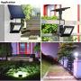 Ousam LED Solar Street Light with 16FT Cable Detachable Panel Flood Light Waterproof for Ceiling Porch, Cabin roof,Tree,Doorway,Garden Solar Lighting(White)