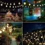 Solar String Lights Outdoor , 50LED Globe Fairy Waterproof Lights , 8 Mode 7M/24Ft Indoor/Outdoor Solar String Lights for Garden, Patio Yard, Home ,Christmas ,Parties ,Wedding (Warm White)