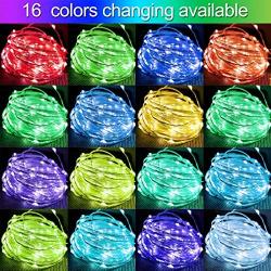 TURNMEON 40 Feet 120 Led USB String Lights Fairy Lights 16 Colors Changing RGB Wire Lights with Remote Timer Waterproof Fairy Lights for Bedroom Craft Ceiling Wedding Party Decoration