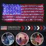 American Flag Lights Outdoor Solar Powered,420 Super Bright LEDs,6.5ft x 3.28ft,Waterproof Flag Net Light of The United States for Independence/National/Memorial Day,July 4th,Christmas Decoration