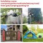 Solar Lights Outdoor, 3 Leaf Solar Pendant Light with Adjustable Multi-Position Panels, 60 LED IP65 Waterproof Solar Lamp with Remote Control, for Garage, Deck, Fence, Patio, Shed, Tent (Three Leaf)