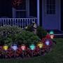 Solar Walkway Lights Outdoor Christmas, 6PK Garden Decorative Pathway Lights Solar Powered Waterproof for Driveway, Walkway, Landscape, Patio, Yard (Dual LEDs)