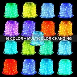 120 LED Rope Lights Bedroom 40ft USB Powered Rope Light, Color Changing Tube Multicolor Rope Fairy Lights with 16 Colors Remote and Clips for Indoor Wedding Valentines Day Outdoor Decorations