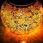 Solar Jar Glass Ball Table Light, Color Changing Solar Powered Crackle Glass Ball Led Garden Lights,Waterproof Led Night Light for Bedroom Yard Patio Halloween Christmas Decor (White Snowflake)