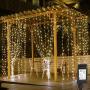 LE LED Curtain Lights, 19.7x9.8ft, 594 LED, 8 Modes, Plug in Twinkle Lights, Warm White, Indoor Outdoor Decorative Wall Window String Lights for Bedroom, Party, Wedding Backdrop, Patio Décor and More