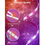 32.8ft Led Strip Lights, Jadisi Bluetooth Music Sync Led Lights for Bedroom with 24 Keys IR Remote, App Controlled with Built-in Mic Color Changing 5050 RGB Led Light Strips(1 Roll of 32.8ft)
