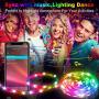 65.6ft LED Strip Lights,BITIANTEAM Smart LED Lights Music Sync Bluetooth Controller SMD 5050 RGB Color Changing Rope Lights 44 Key IR Remote LED Lights for Bedroom Home Party DIY Decoration (4x16.4FT)