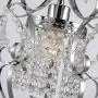 Riomasee Plug in Chandelier Mini Chrome Chandelier 1 Light Elegant Chandelier Crystal Iron Ceiling Light Fixture for Bedroom,Bathroom,Dining,Living Room