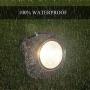 Solar Garden Rock Lights Outdoor,Ronana 2 Pack 10 LED Waterproof Solar Powered Rock Light with Ground Plug， Outdoor Landscaping Spotlights, for Indoor and Outdoor Decoration