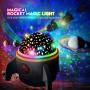 Rocket Star Projector Night Light for Kids - Baby Night Light Projector for Bedroom with Timer - Remote and Chargeable - Best Gift for Kids Upgrade Version - Black