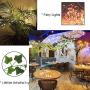 LACKINGONE 84Ft 12 Pack Artificial Ivy Fake Plants with 200 LED String Lights, Vine Leaves Hanging Faux Garland, Wall Wedding Decoration