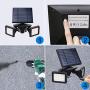 Solar Flood Light Motion Sensor, Waterproof Solar Powered Light, LED Wall Lights 6000K Dusk to Dawn, 2-in-1 Wireless Outdoor Solar Landscape LED Light for Garden/Driveway/Porch/Walkway (1, 6000K)
