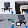 Solar Flood Light Motion Sensor, Waterproof Solar Powered Light, LED Wall Lights 6000K Dusk to Dawn, 2-in-1 Wireless Outdoor Solar Landscape LED Light for Garden/Driveway/Porch/Walkway (1, 6000K)