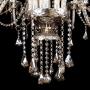 Ridgeyard 15 Lights Luxurious K9 Crystal Chandelier Candle Cognac Pendant Lamp Ceiling Lighting for Dining Living Room Bedroom Hallway Entry (15 Lights Cognac Color)